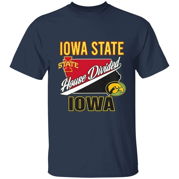 Iowa State Cyclones Vs Iowa Hawkeyes House Divided 2025 Shirt - Image 5