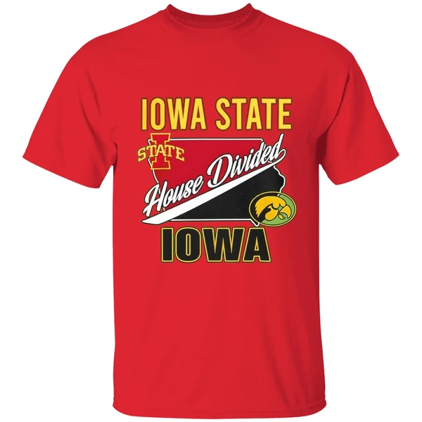 Iowa State Cyclones Vs Iowa Hawkeyes House Divided 2025 Shirt - Image 7