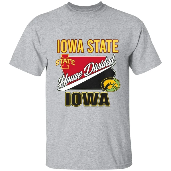 Iowa State Cyclones Vs Iowa Hawkeyes House Divided 2025 Shirt - Image 9