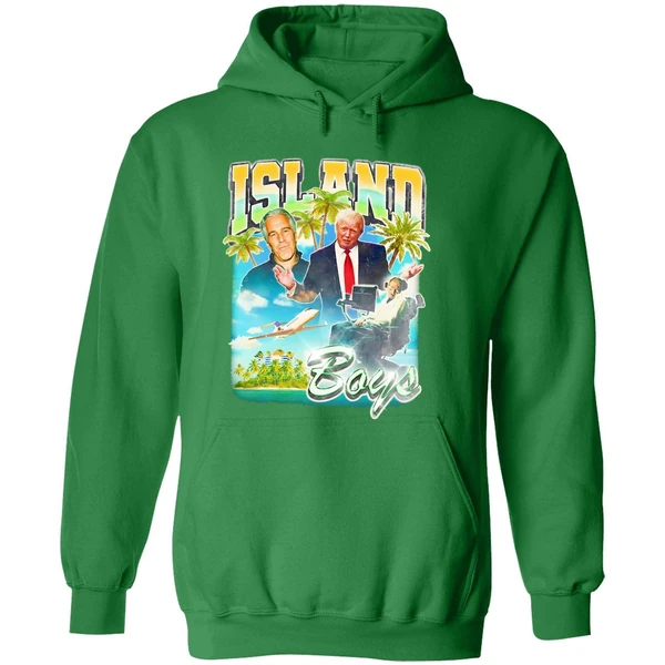 Island Boys Jeffrey Epstein Donald Trump And Stephen Hawking Retro Hoodie - Image 2