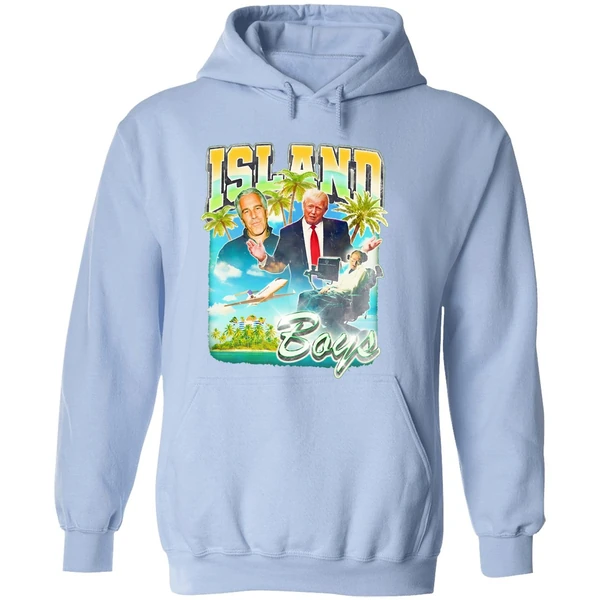 Island Boys Jeffrey Epstein Donald Trump And Stephen Hawking Retro Hoodie - Image 4