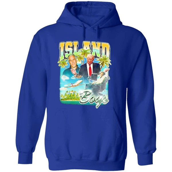 Island Boys Jeffrey Epstein Donald Trump And Stephen Hawking Retro Hoodie - Image 7