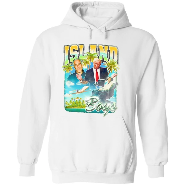 Island Boys Jeffrey Epstein Donald Trump And Stephen Hawking Retro Hoodie - Image 8