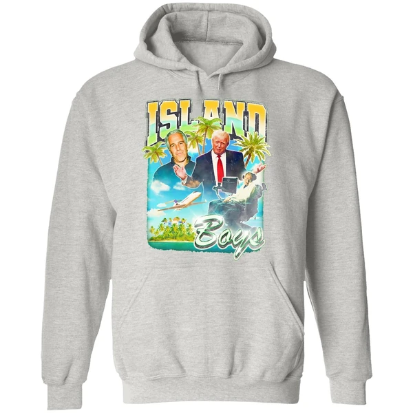 Island Boys Jeffrey Epstein Donald Trump And Stephen Hawking Retro Hoodie - Image 9