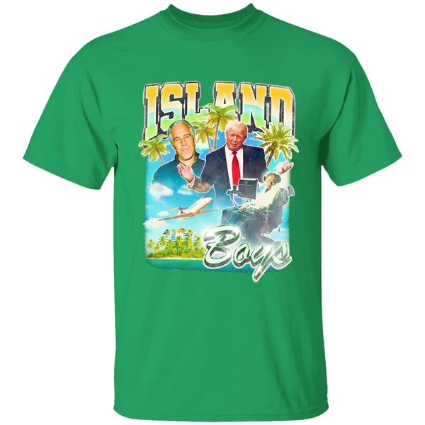 Island Boys Jeffrey Epstein Donald Trump And Stephen Hawking Retro Shirt - Image 2