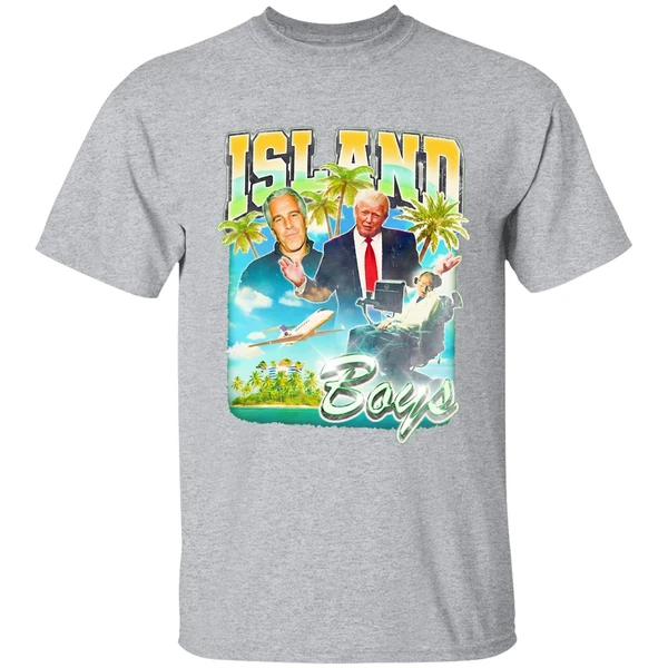 Island Boys Jeffrey Epstein Donald Trump And Stephen Hawking Retro Shirt - Image 9