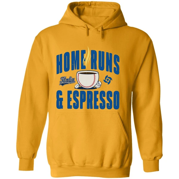 Italy Baseball Home Runs Espresso Hoodie
