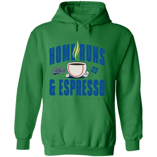 Italy Baseball Home Runs Espresso Hoodie - Image 2