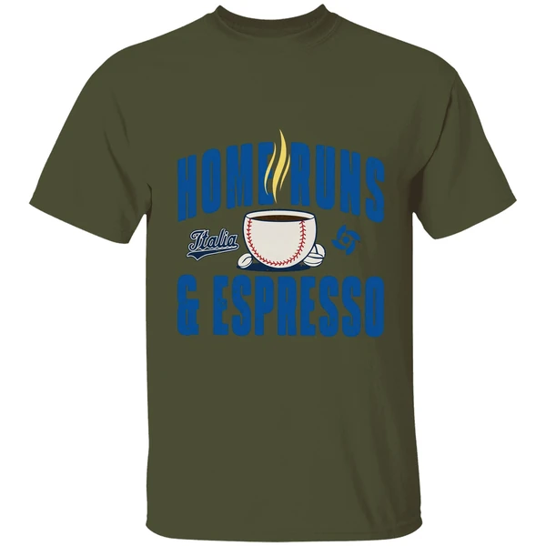 Italy Baseball Home Runs Espresso Shirt - Image 9
