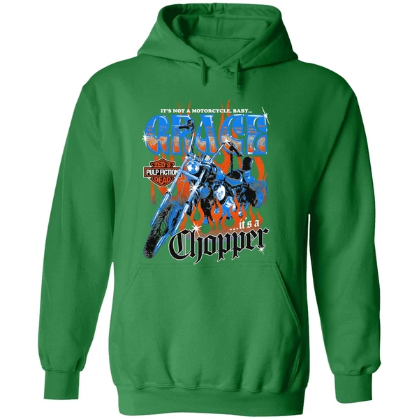 Its Not A Motorcycle Baby Grace Its A Chopper Zeds Pulp Fiction Dead Hoodie - Image 2