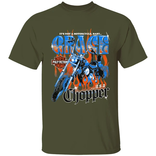 Its Not A Motorcycle Baby Grace Its A Chopper Zeds Pulp Fiction Dead Shirt - Image 9