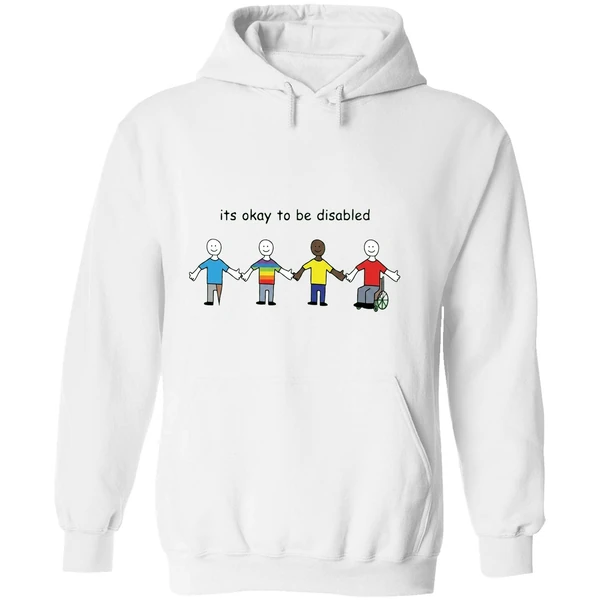 Its Okay To Be Disabled Paint Hoodie - Image 8