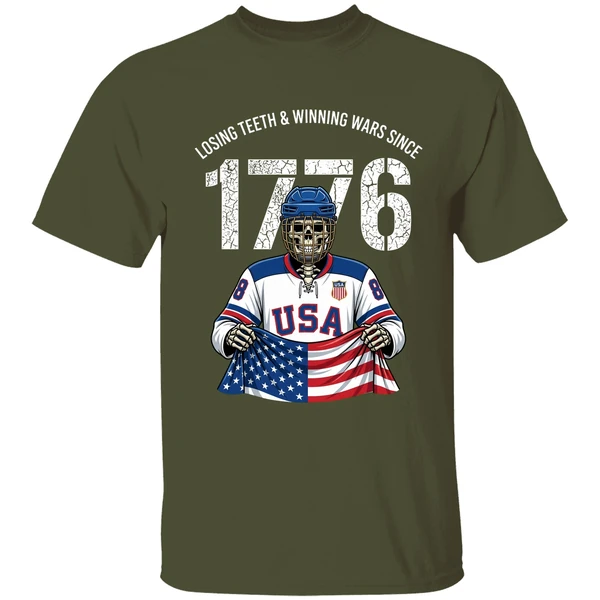Jack Hughes Losing Teeth Winning Wars Since 1776 Shirt - Image 4