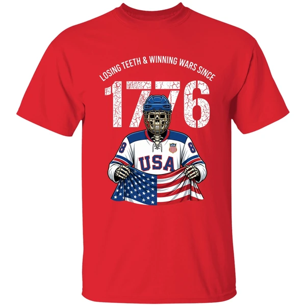 Jack Hughes Losing Teeth Winning Wars Since 1776 Shirt - Image 7