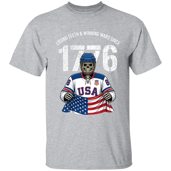 Jack Hughes Losing Teeth Winning Wars Since 1776 Shirt - Image 9