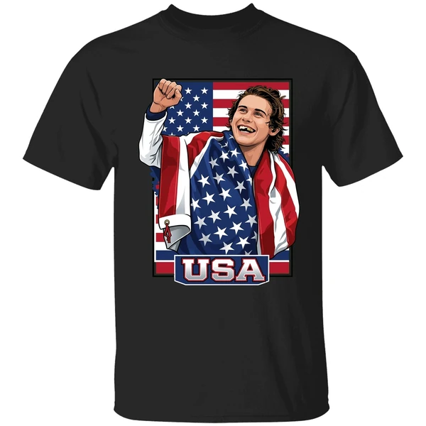 Jack Hughes Team Usa Flag Shirt