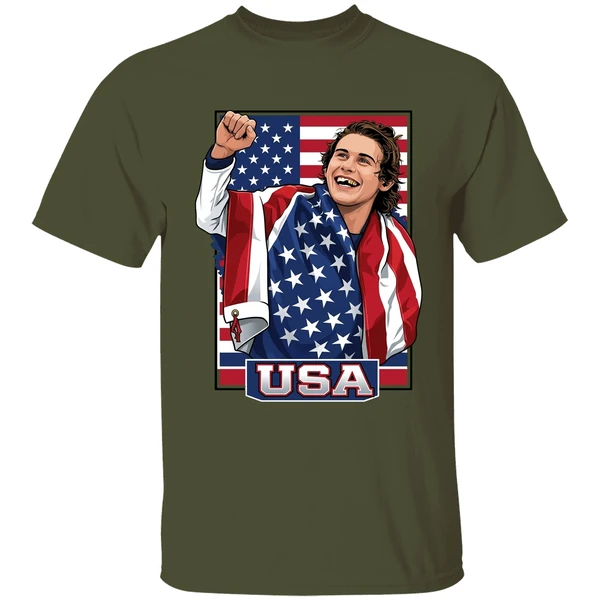 Jack Hughes Team Usa Flag Shirt - Image 4