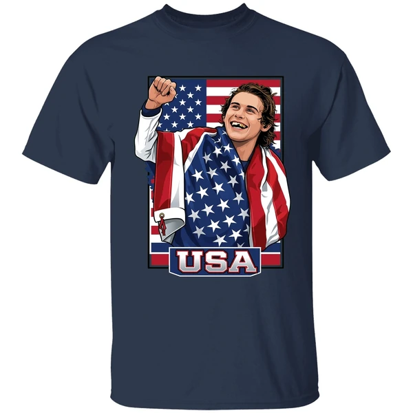 Jack Hughes Team Usa Flag Shirt - Image 5