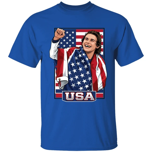Jack Hughes Team Usa Flag Shirt - Image 8