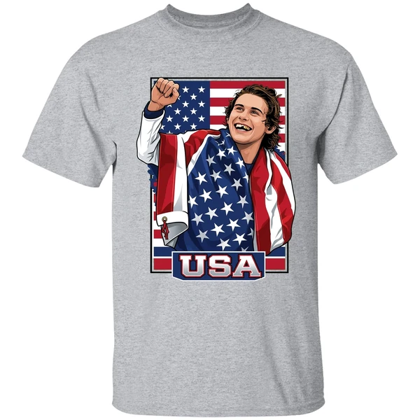 Jack Hughes Team Usa Flag Shirt - Image 9