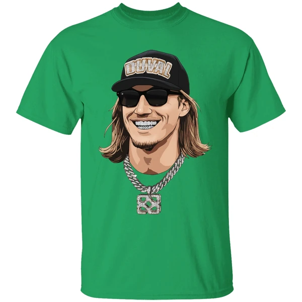 Jacksonville Jaguars Qb Trevor Lawrence Steezy Trev Small Market Big Grillz Portrait Shirt - Image 2