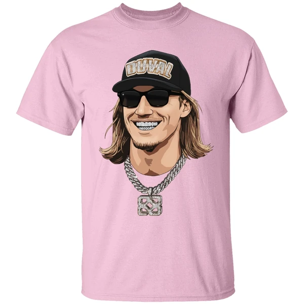 Jacksonville Jaguars Qb Trevor Lawrence Steezy Trev Small Market Big Grillz Portrait Shirt - Image 3