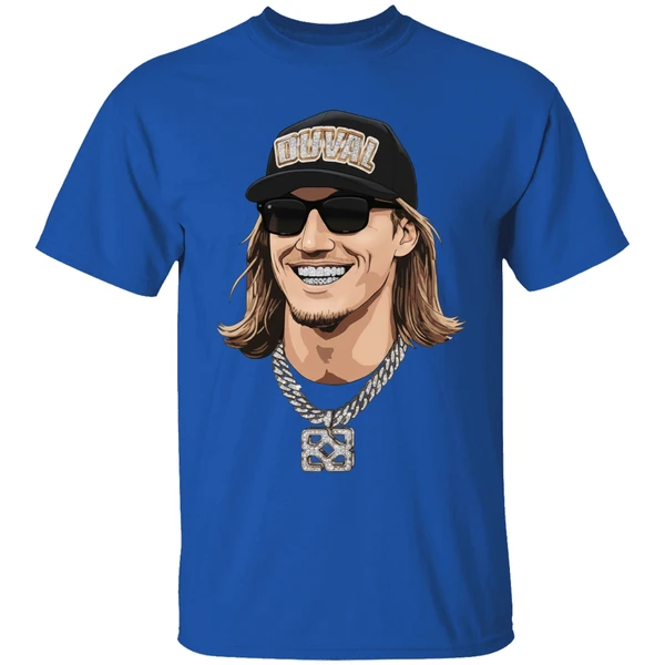 Jacksonville Jaguars Qb Trevor Lawrence Steezy Trev Small Market Big Grillz Portrait Shirt - Image 8