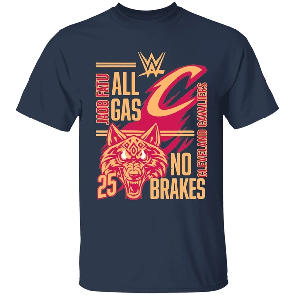Jacob Fatu Cleveland Cavaliers All Gas No Brakes 2025 Shirt - Image 5