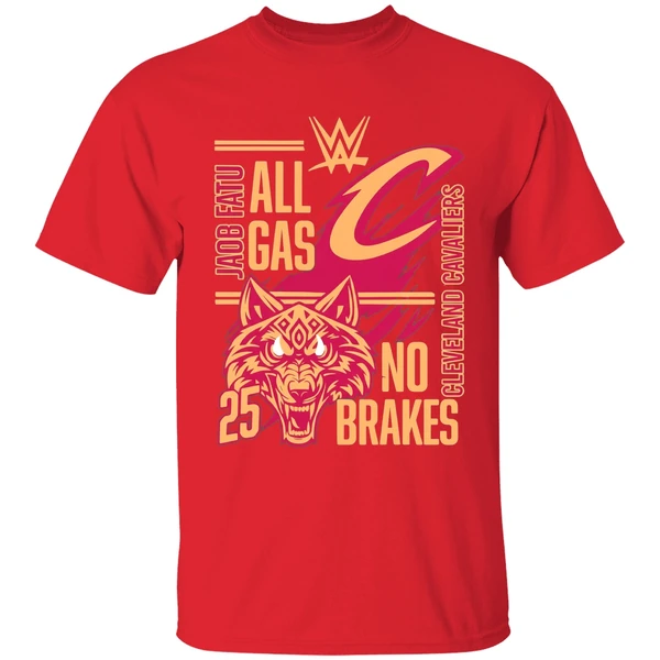 Jacob Fatu Cleveland Cavaliers All Gas No Brakes 2025 Shirt - Image 7