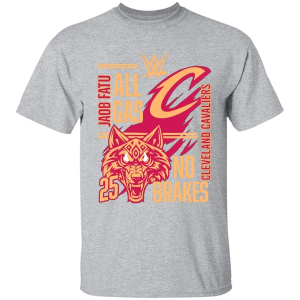 Jacob Fatu Cleveland Cavaliers All Gas No Brakes 2025 Shirt - Image 9