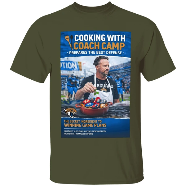 Jaguars Cooking With Coach Camp Shirt - Image 4