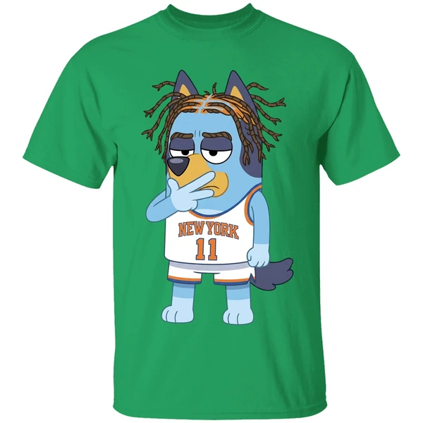 Jalen Brunson Bluey New York Knicks Basketball Shirt - Image 2