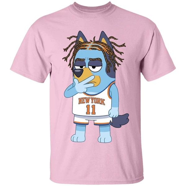 Jalen Brunson Bluey New York Knicks Basketball Shirt - Image 3