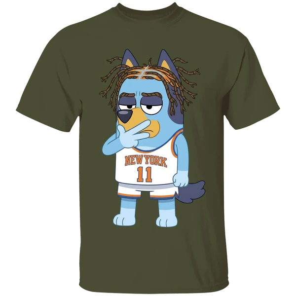 Jalen Brunson Bluey New York Knicks Basketball Shirt - Image 4