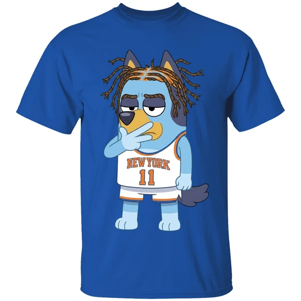 Jalen Brunson Bluey New York Knicks Basketball Shirt - Image 8