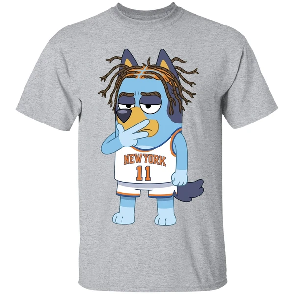 Jalen Brunson Bluey New York Knicks Basketball Shirt - Image 9