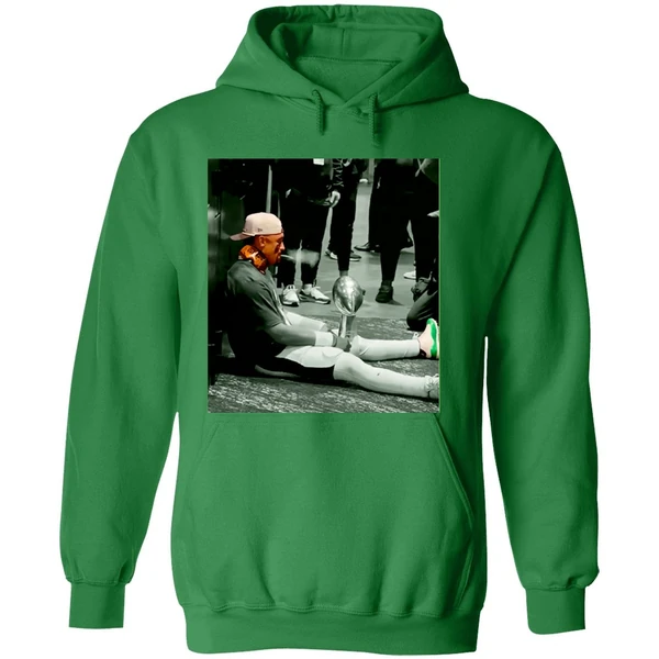 Jalen Hurts Celley Cigar Trophy Super Bowl Lix Hoodie - Image 2