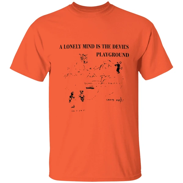 jameson williams a lonely mind is the devils playground shirt orange