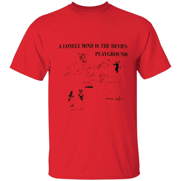 jameson williams a lonely mind is the devils playground shirt red