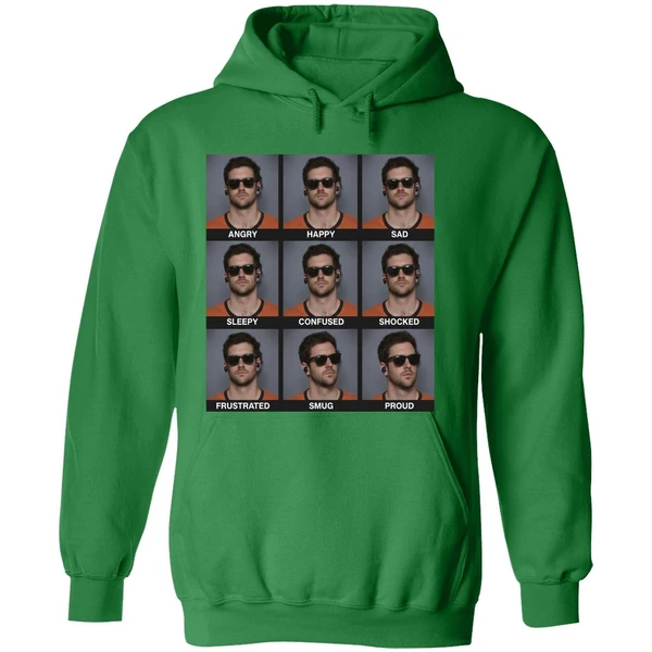 Jarrett Stidham Emotions Angry Happy Sad Hoodie - Image 2