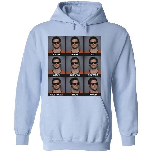 Jarrett Stidham Emotions Angry Happy Sad Hoodie - Image 4