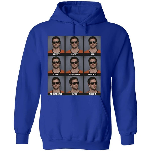 Jarrett Stidham Emotions Angry Happy Sad Hoodie - Image 7