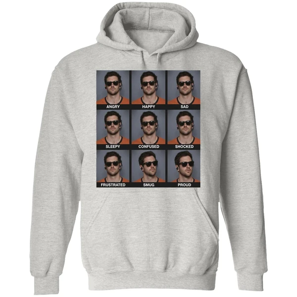 Jarrett Stidham Emotions Angry Happy Sad Hoodie - Image 9