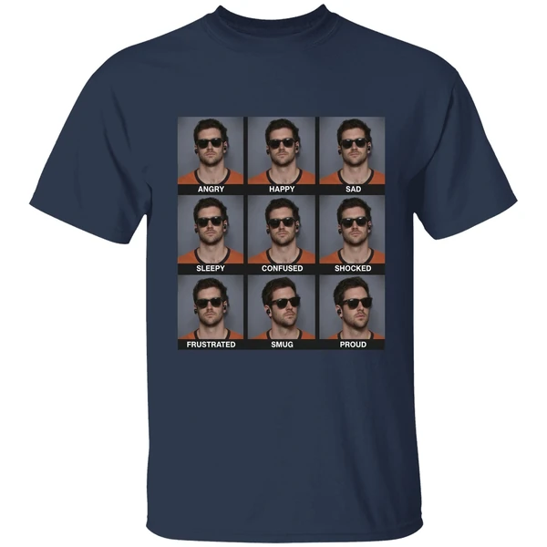 Jarrett Stidham Emotions Angry Happy Sad Shirt - Image 5