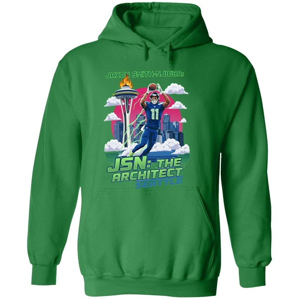 Jaxon Smith Njigba Jsn The Architect Seattle Seahawks Football Nfc Hoodie - Image 2