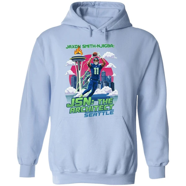 Jaxon Smith Njigba Jsn The Architect Seattle Seahawks Football Nfc Hoodie - Image 4