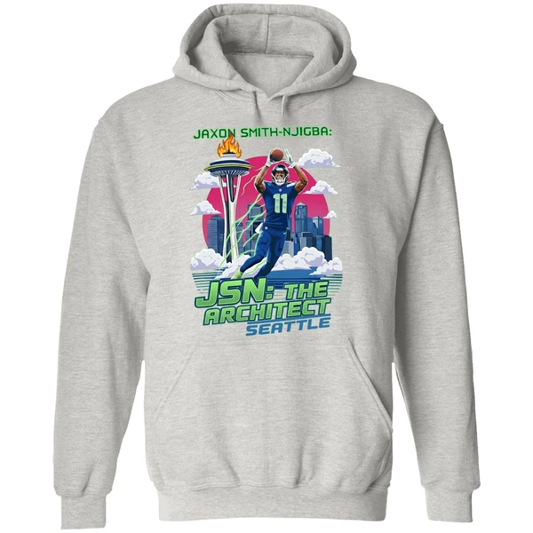 Jaxon Smith Njigba Jsn The Architect Seattle Seahawks Football Nfc Hoodie - Image 9
