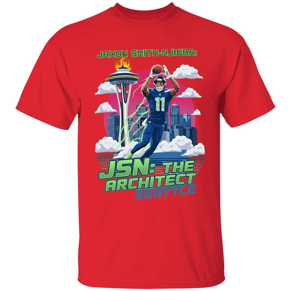 Jaxon Smith Njigba Jsn The Architect Seattle Seahawks Football Nfc Shirt - Image 4