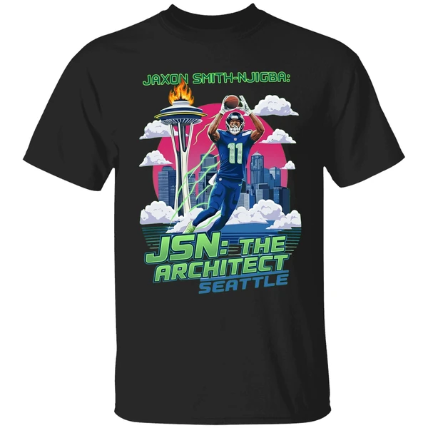 Jaxon Smith Njigba Jsn The Architect Seattle Seahawks Football Nfc Shirt - Image 7