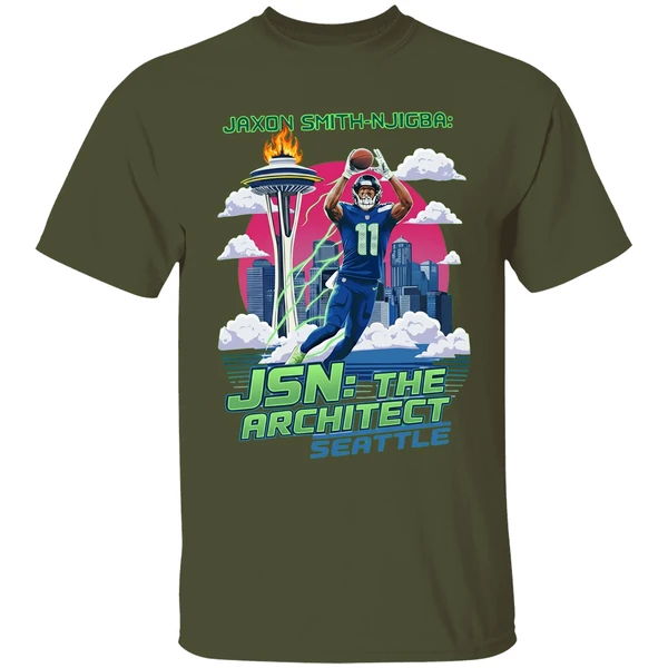 Jaxon Smith Njigba Jsn The Architect Seattle Seahawks Football Nfc Shirt - Image 9